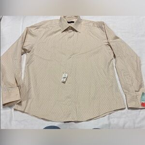 ZegnaCream Dress Shirt Lightweight Long-Sleeved